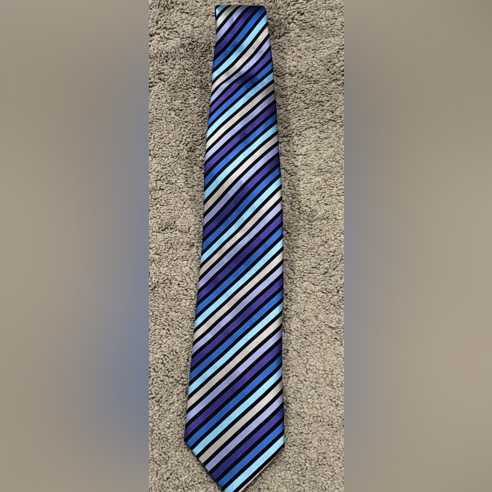 Burberry Blue and Purple Striped Tie